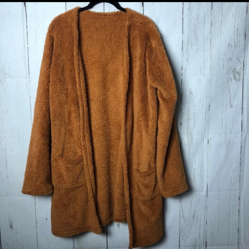 Super Soft Burnt Orange Sherpa Cardigan 🍂